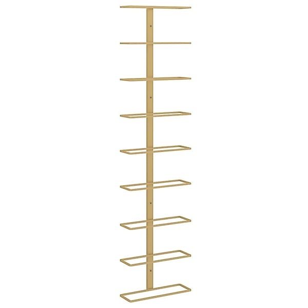 vidaXL Weinregal Wand-Weinregal für 9 Flaschen Golden Eisen, 1-tlg. günstig online kaufen