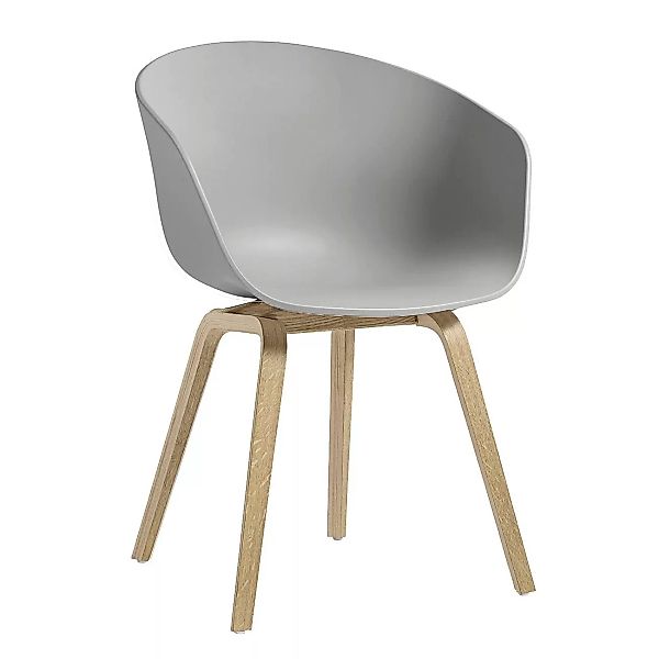 HAY - About a Chair AAC 22 Armlehnstuhl Eiche geseift - betongrau/Sitzschal günstig online kaufen