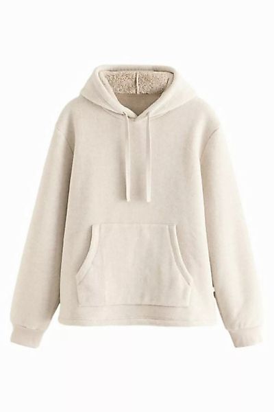 Next Kapuzenfleecejacke Angerautes Hoodie mit Borg-Futter (1-St) günstig online kaufen