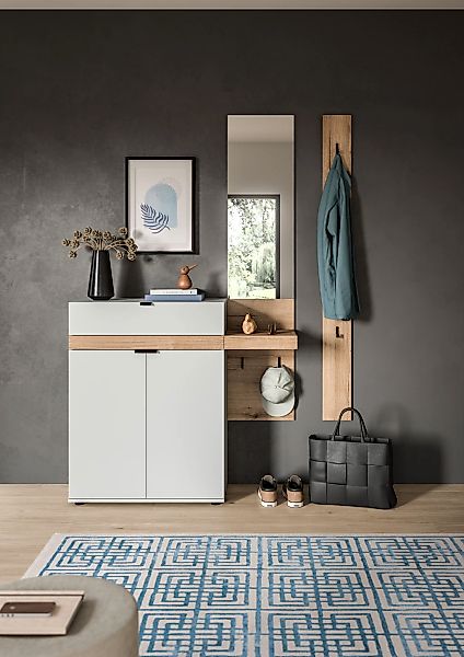 INOSIGN Garderoben-Set "Oran", (Set, 3 St.), Oran, Evoke Oak, Grau, Gardero günstig online kaufen
