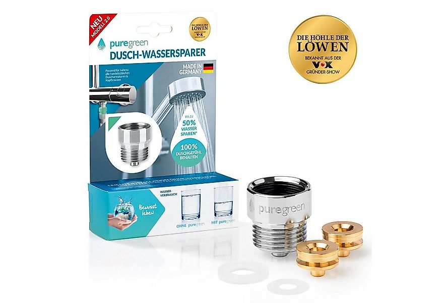 puregreen Duscharmatur Wassersparer für die Dusche - Spart bis zu 50 % Wass günstig online kaufen