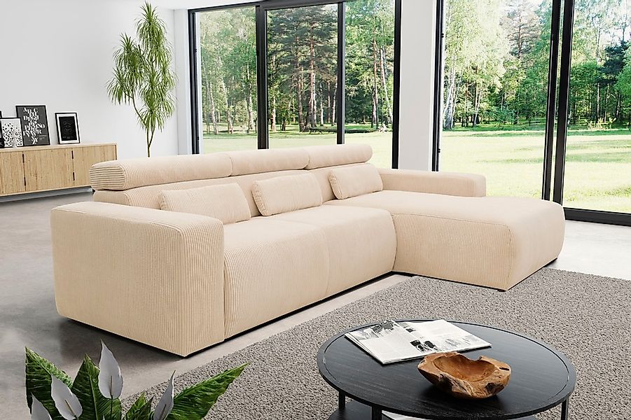 DOMO collection Ecksofa »Brandon B/T: 289/177 cm, belastbar bis 140kg/ Sitz günstig online kaufen