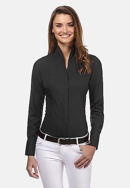 Vincenzo Boretti Klassische Bluse leicht tailliert Kelchkragen günstig online kaufen