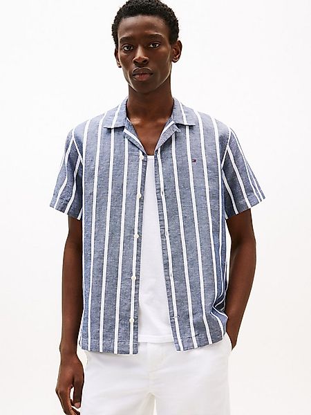 Tommy Hilfiger Kurzarmhemd LINEN BLEND STRIPED SS Regular Fit SHIRT günstig online kaufen