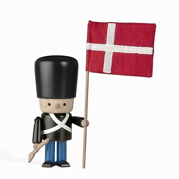 Dänische Königliche Garde - Holzfigur schwarze Uniform 9,8 x 9,3 x 22 cm günstig online kaufen