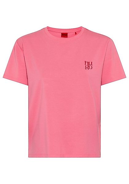 HUGO Pyjamaoberteil aus Stretch-Jersey mit Logo-Artwork, Rundhals, regular günstig online kaufen