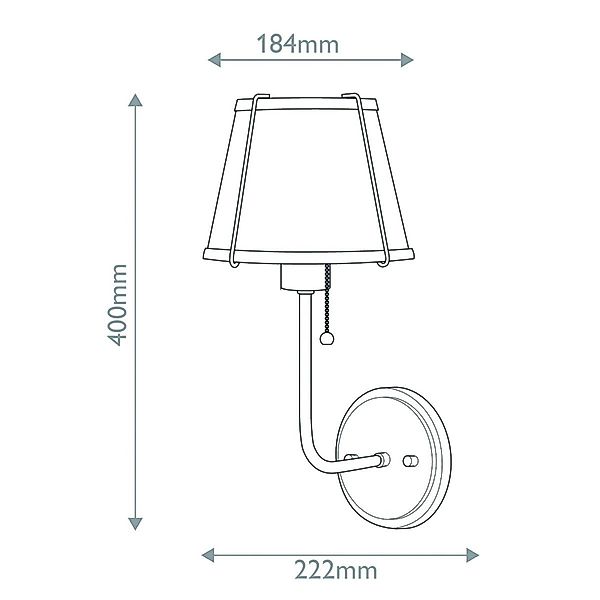 Wandleuchte Clarke 1, messing/schwarz, Metallschirm, Stahl günstig online kaufen