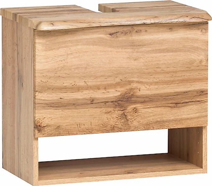 welltime Waschbeckenunterschrank "Stubach" Bad Schrank, Abdeckplatte mit Ba günstig online kaufen