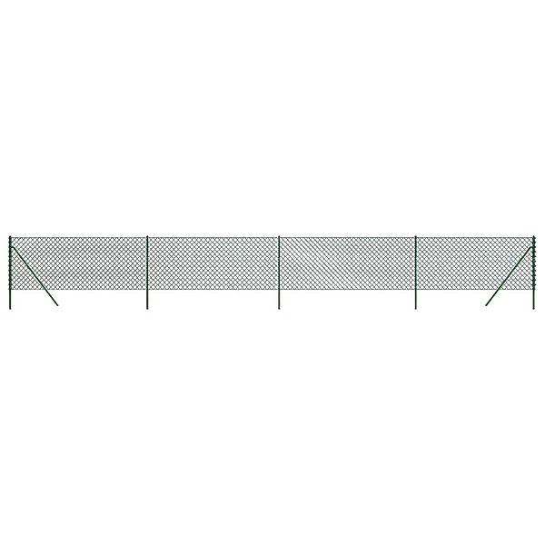 vidaXL Gartenzaun Maschendrahtzaun Grün 0,8x10 m, günstig online kaufen