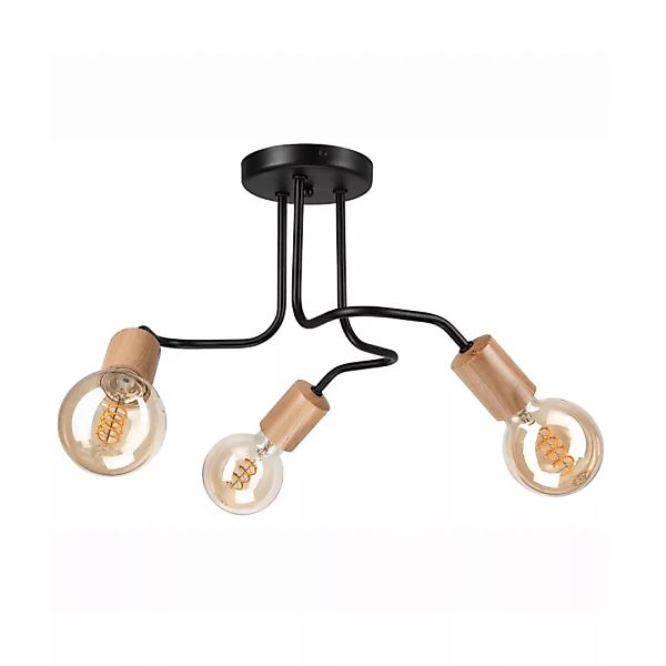 Deckenlampe CONOR LM-3.195 3-punkt oakland/schwarz 47416 günstig online kaufen