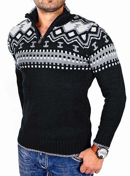 Reslad Strickpullover Reslad Herren Strickpullover Crewneck günstig online kaufen