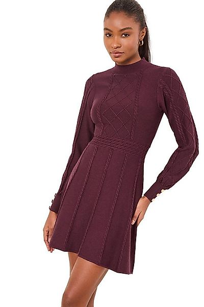 LIPSY Minikleid Lipsy Langärmeliges Kleid, Rautenstrick, Regular (1-tlg) günstig online kaufen