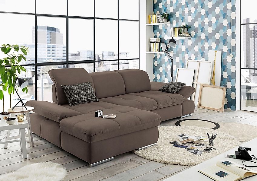 set one by Musterring Ecksofa "SO4100 V" mit verstellbaren Kopfteilen, wahl günstig online kaufen