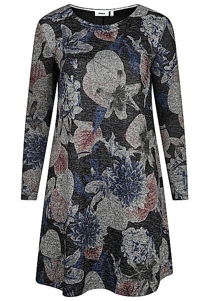 elanza Midikleid Kleid mit floralem Print in Grau/Blau (1-tlg) günstig online kaufen