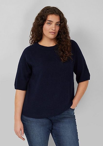 s.Oliver Kurzarmpullover Strickpullover Kurzarmpullover aus Alpakamix günstig online kaufen