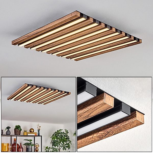 hofstein Deckenleuchte Deckenpanel aus Metall/MDF/Kunststoff in günstig online kaufen