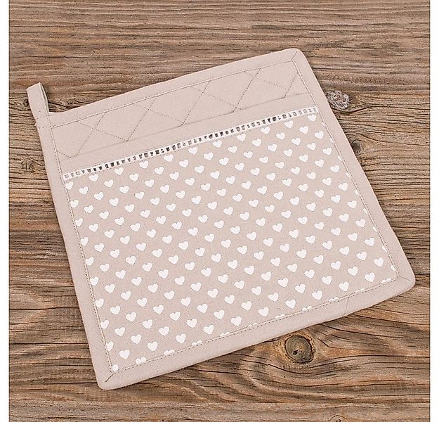 matches21 HOME & HOBBY Topflappen Topflappen Landhaus Premium Herz Borte 20 günstig online kaufen