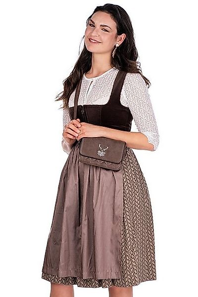 MarJo Dirndl Samt Dirndl 2tlg. - NICOLETTA - braun/beige geblümt/haselnuss günstig online kaufen