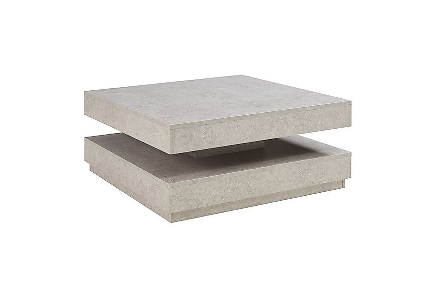 en.casa Couchtisch, »Florenz« quadratisch 76 x 76 x 38 cm Betonoptik, hell günstig online kaufen
