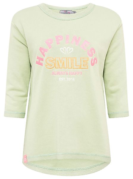 Zwillingsherz Langarmshirt "Smile" 3/4-Arm, Rundhalsausschnitt, Stickerei günstig online kaufen