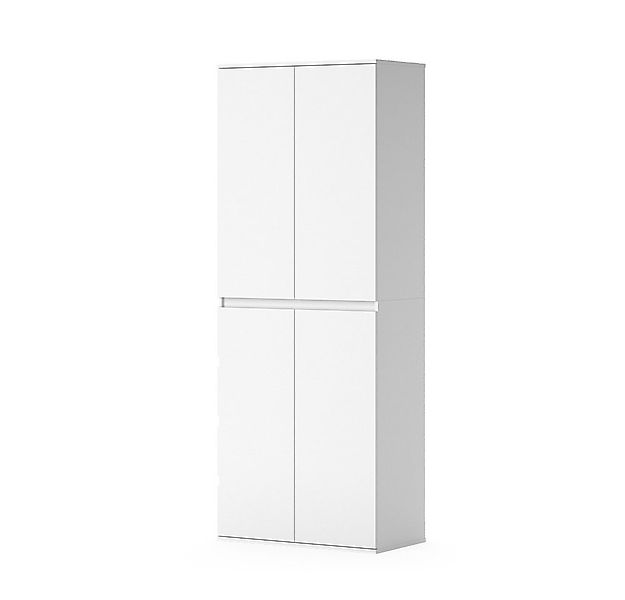 Vicco Kleiderschrank Claus, Weiß, 74 x 191.5 cm mit 4 Türen (1-St) günstig online kaufen