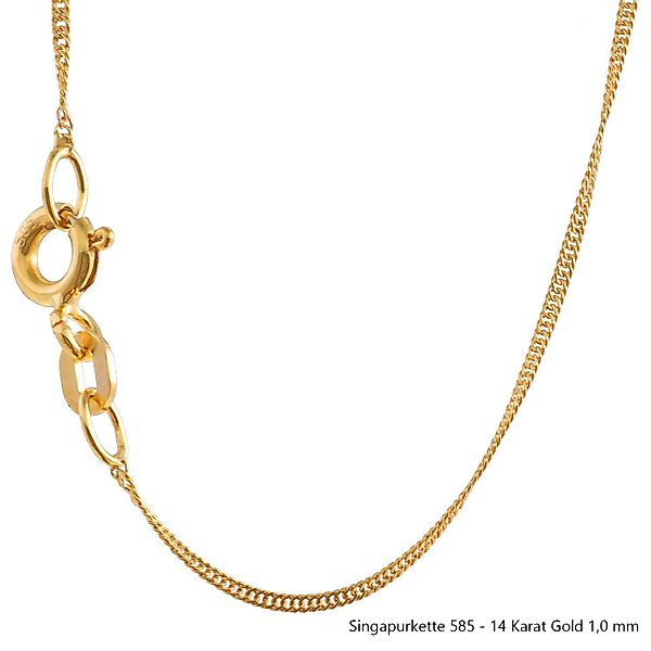 HOPLO Goldkette Goldkette Singapurkette Länge 42cm günstig online kaufen
