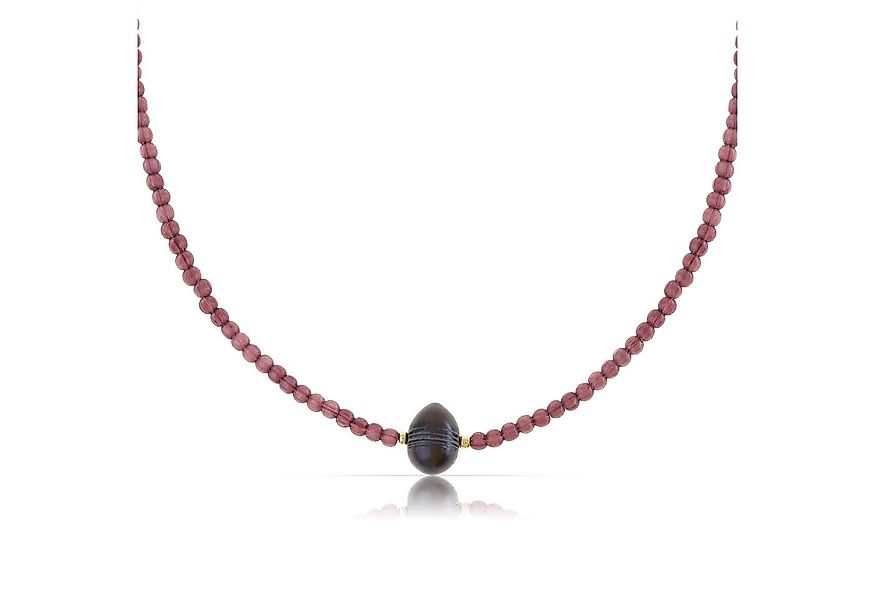 Made by Nami Perlenkette Damen Choker bunt Glasperlen Naturstein Verstellba günstig online kaufen