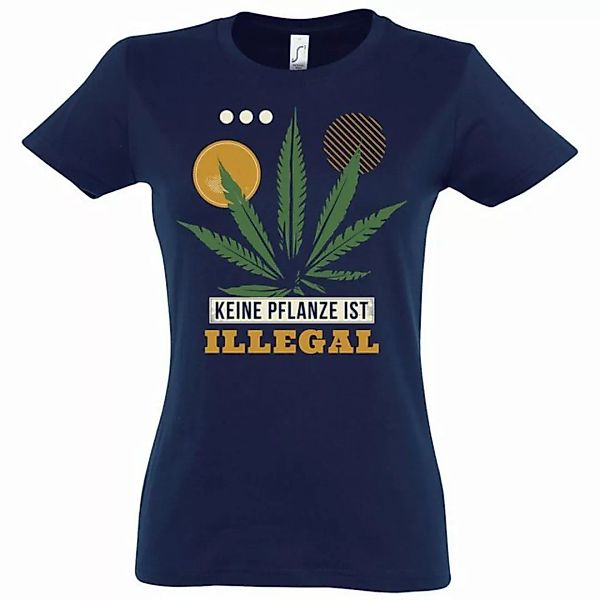 Youth Designz T-Shirt Keine Pflanze ist Illegal Damen T-Shirt Mit modischem günstig online kaufen