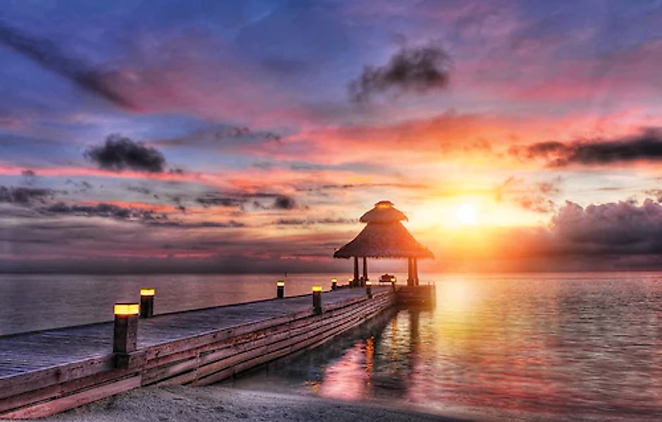 Papermoon Fototapete »Maldives Sunset« glatt günstig online kaufen
