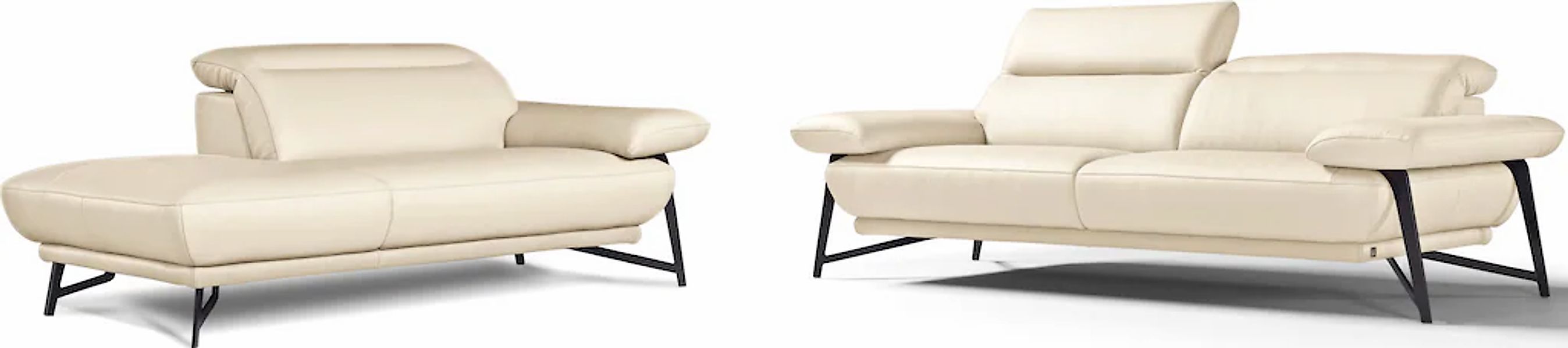 Egoitaliano Sofa "Anais, Design mit hohem Sitzkomfort, Fußfarbe schattengra günstig online kaufen
