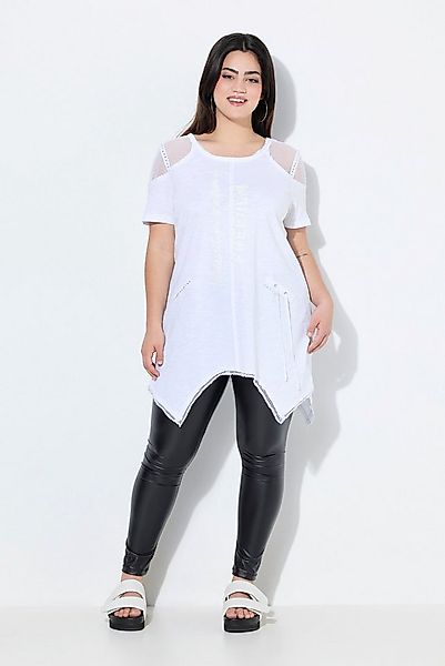 Angel of Style T-Shirt T-Shirt A-Linie Schmucknaht Schulter-Netz günstig online kaufen