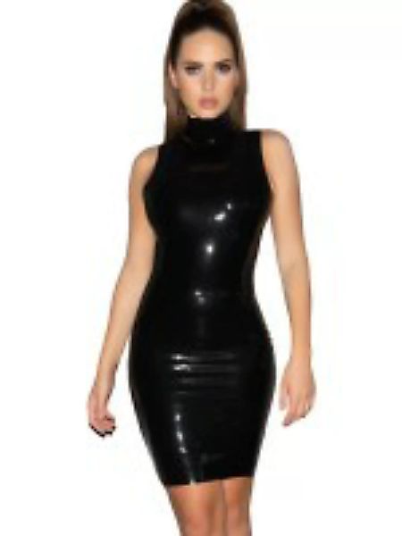 Latex Kleid mit hohem Kragen günstig online kaufen