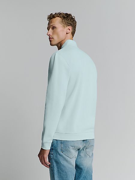NO EXCESS Sweater "No Excess Piqué-Sweatshirt mit Vollreißverschluss" günstig online kaufen