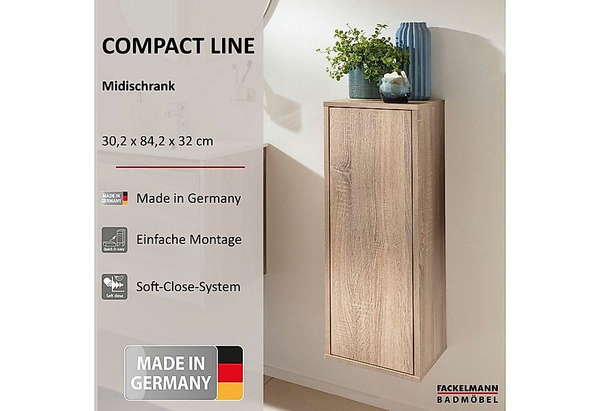 FACKELMANN Midischrank Badezimmerschrank, Midischrank, Stauraumwunder, Sono günstig online kaufen