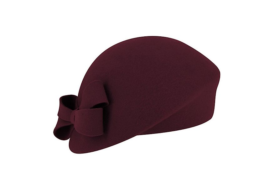 Fiebig Filzhut schicker asymmetrischer Pillbox-Hut mit Schleife günstig online kaufen