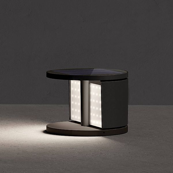 KLEWE LED-Solar-Gartenleuchte SWING, anthrazit, Ø 20 cm IP65 günstig online kaufen