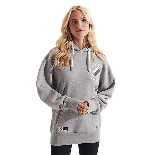 Superdry Code Apq Os Hood Pullover XS-S Grey Marl günstig online kaufen