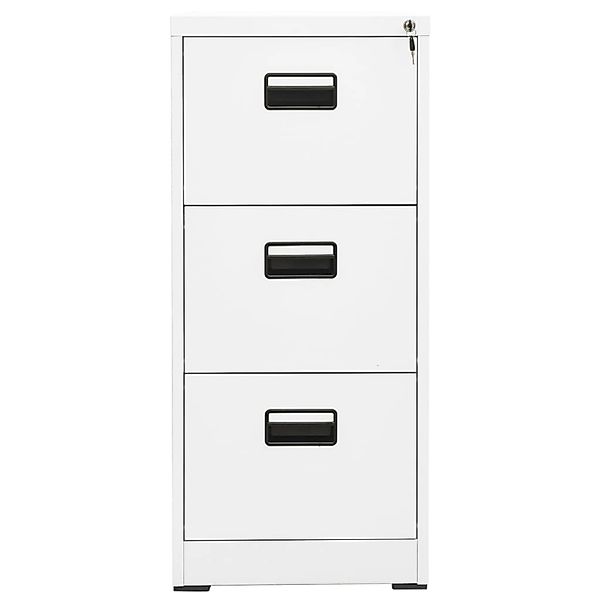 vidaXL Aktenschrank Aktenschrank Weiß 46x62x102,5 cm Stahl (1-St) günstig online kaufen