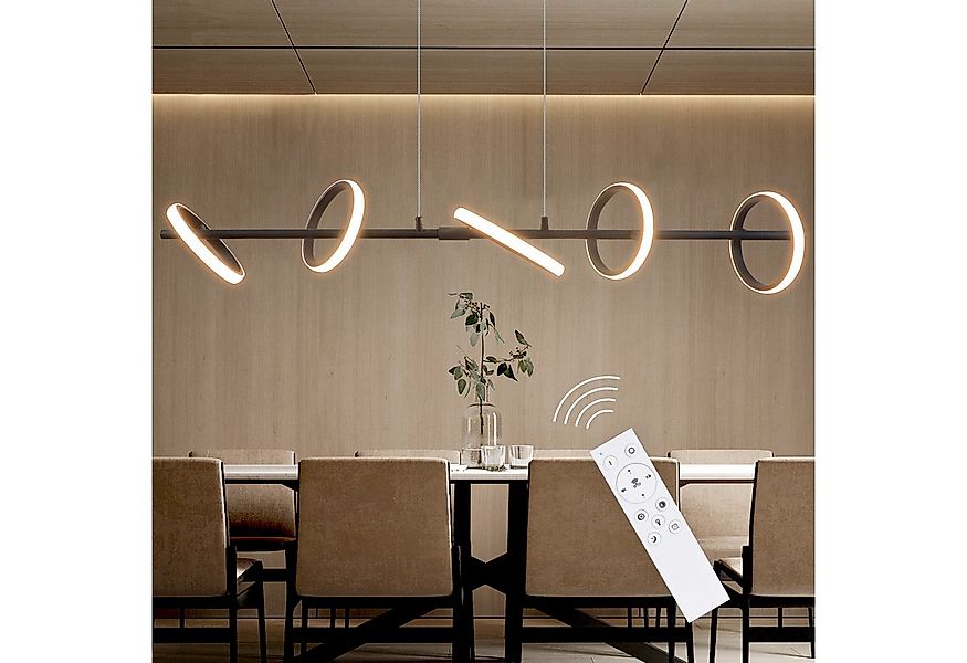 Nettlife LED Pendelleuchte Schwarz Esszimmerlampe Modern Dimmbar, LED fest günstig online kaufen