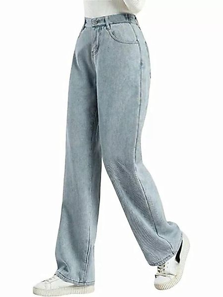KIKI Loungehose Damen Jeans Winter verdickte Strumpfhosen Leggings Slim Fit günstig online kaufen