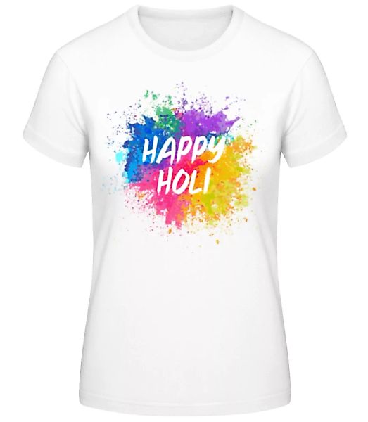 Happy Holi Color Splash · Frauen Basic T-Shirt günstig online kaufen