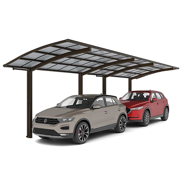 Ximax Carport Portoforte-80 Tandem Mattbraun günstig online kaufen
