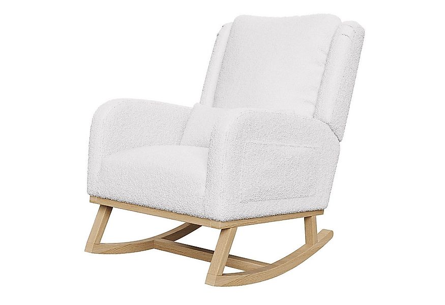 FUROKOY Schaukelstuhl Polster Relaxstuhl Schaukelsessel mit Holzsockel und günstig online kaufen