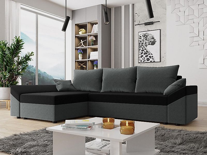 MIRJAN24 Ecksofa Dante L Lux, mit Schlaffunktion und Bettkasten, Ottomane u günstig online kaufen