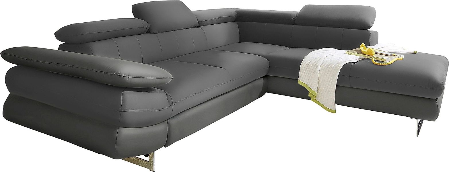 INOSIGN Ecksofa "Solution L-Form", mit Arm- & Kopfteilverstellung, wahlweis günstig online kaufen