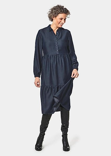 GOLDNER Blusenkleid Kurzgröße: Tencel-Kleid günstig online kaufen