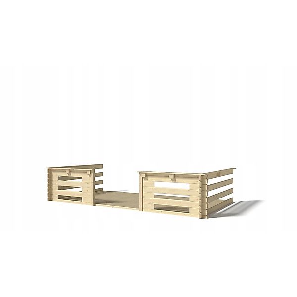 Altanka Veranda zum Gartenhaus 4x2 m   Farbe Holz   DOM18 günstig online kaufen