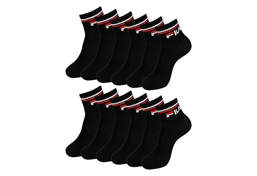 Fila Kurzsocken Quarter Socks Calza (6-Paar) im sportlichen Look mit Rippbü günstig online kaufen