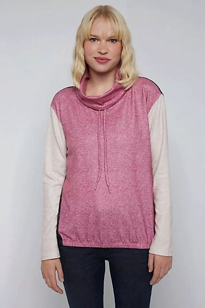 Gina Laura Sweatshirt Pullover oversized Colorblocking Stehkragen günstig online kaufen