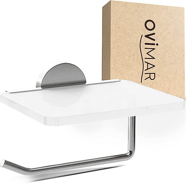 ovimar Toilettenpapierhalter Helnaes (1-St), aus Glas in Silber zur Zum Boh günstig online kaufen